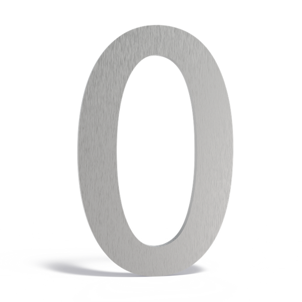 Hausnummer Edelstahl 0