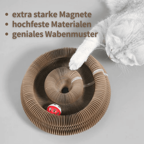 KATZEN GLÜCK Kratztunnel - Flexibel, Katzenspielzeug, Krallenpflege, Beschäftigung