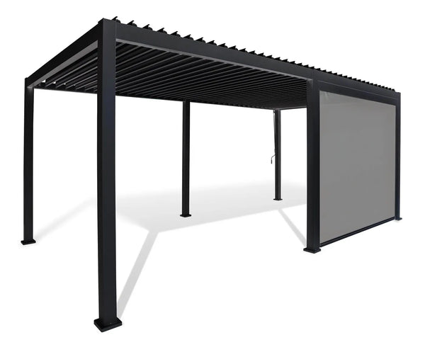 Barths Seitenrolle 265 cm - Rollvorhang für Carl Terrassenüberdachung 530 cm | Aluminium & Synthetikstoff, Anthrazit
