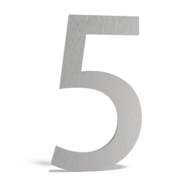 Hausnummer Edelstahl 5
