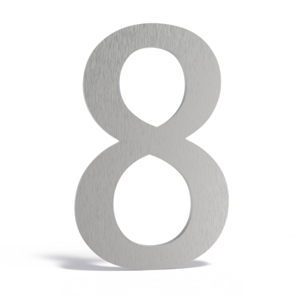 Hausnummer Edelstahl 8