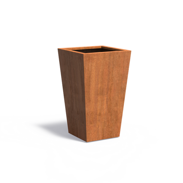 Cortenstahl Pflanzkübel TAP 60x60x100 cm - Inkl. Füße & Entwässerung, 5 Jahre Garantie