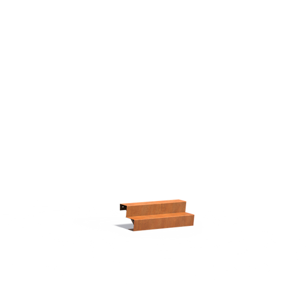 Treppe Cortenstahl 1000 x 480 x 340 mm