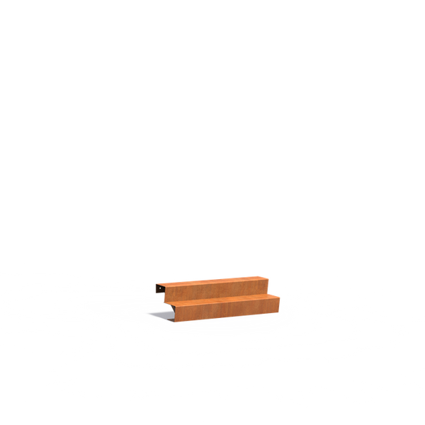 Cortenstahl Treppe 1250 x 480 x 340 mm