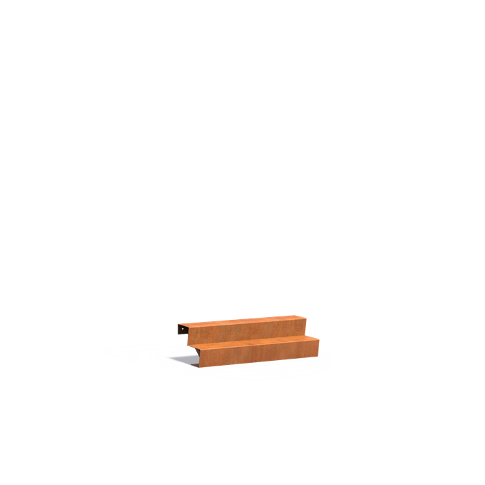 Cortenstahl Treppe 1250 x 480 x 340 mm