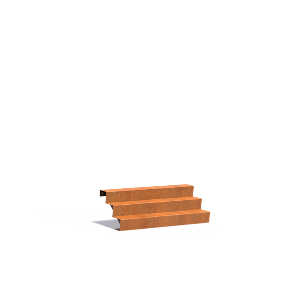 Cortenstahl Treppen Treppe 1500 x 720 x 510 mm