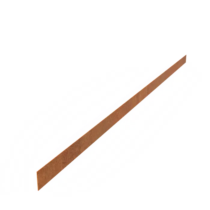 Cortenstahl Rasenkante – Gewalzter Oberrand, 70 mm, 20er Pack