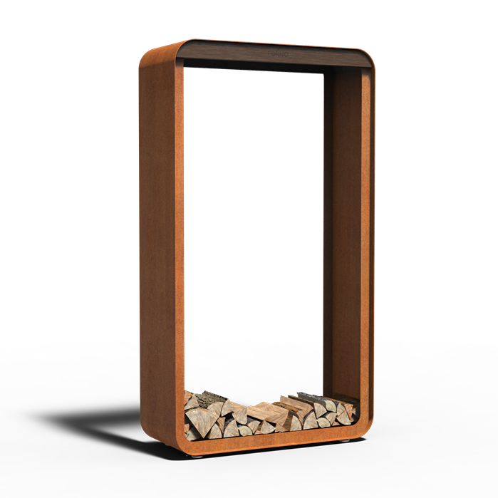 Cortenstahl Holzlager SERRA 1000 x 400 x 1800 mm