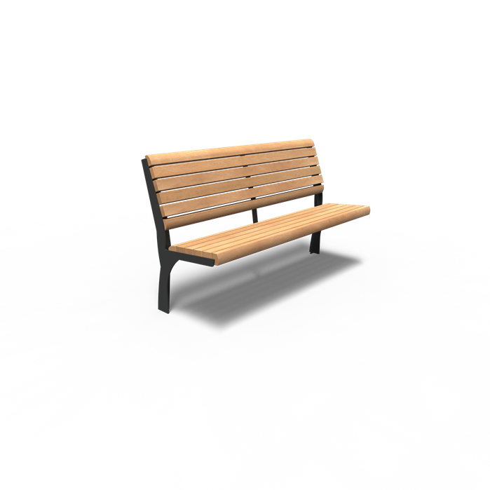 Beschichtetem Stahl Bänke GRO mit Rückenlehne