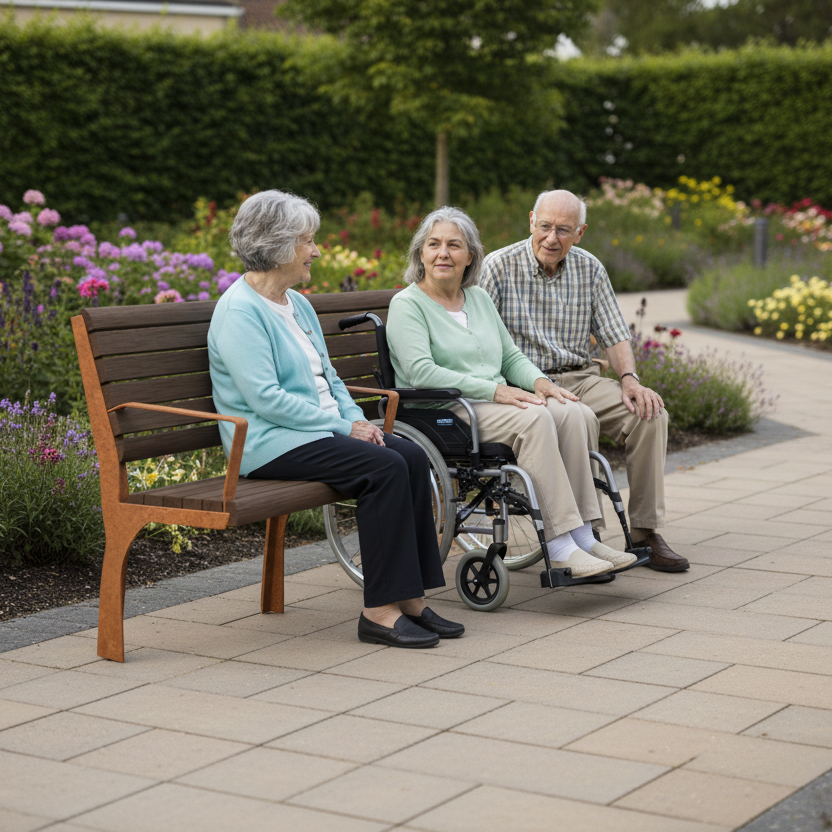 GRO Senioren Bank Cortenstahl