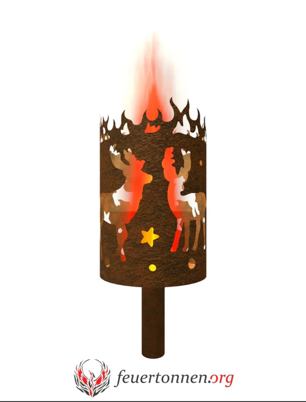 Gartenfackel Rentiere