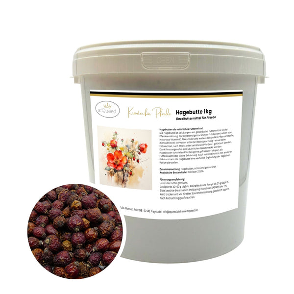 Hagebutten für Pferde 1kg, getrocknet, ganze Frucht