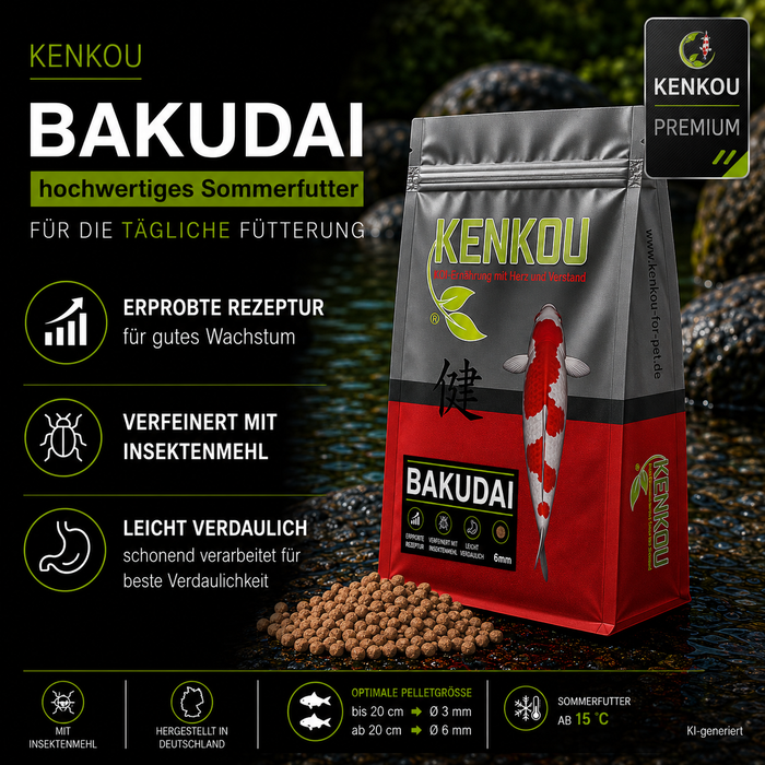 Koifutter 3mm BAKUDAI - schwimmend von KENKOU®
