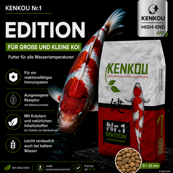 KENKOU® Nr.1 -Edition - 5 & 12 mm Koifutter schwimmend