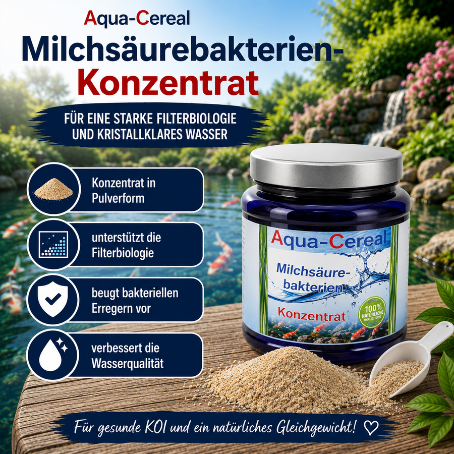 Milchsäurebakterien Pulver Konzentrat 1000 ml für ein bakterielles Gleichgewicht im Teich