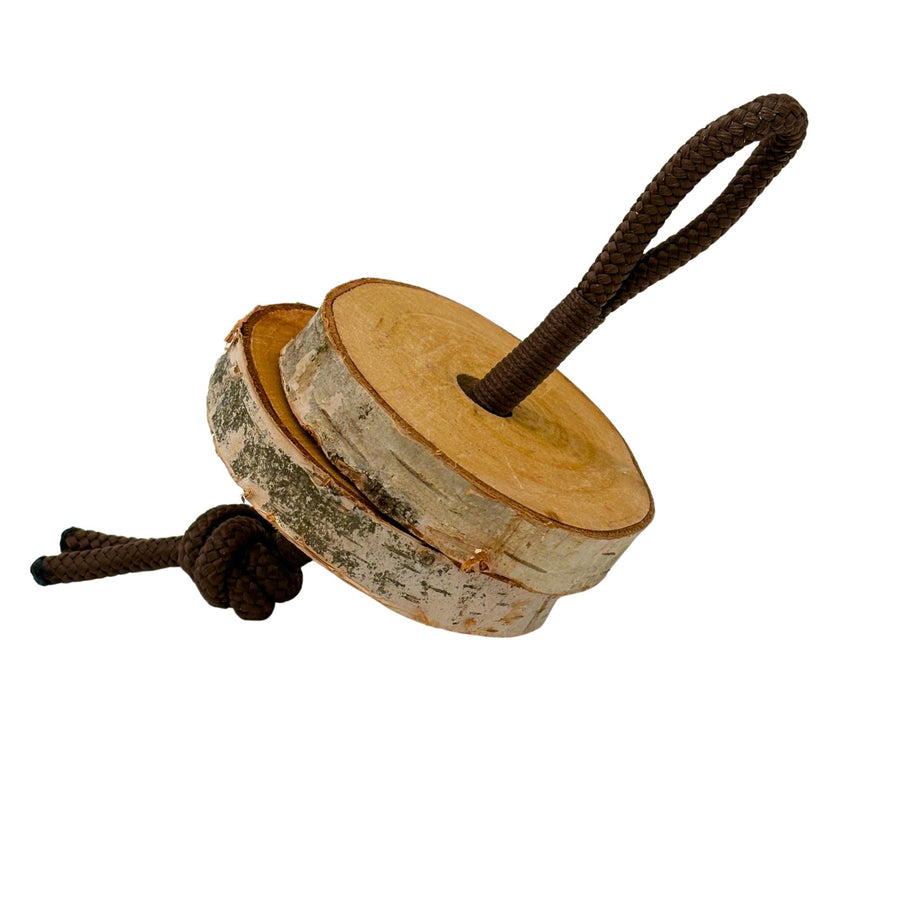 Birkenholz Halterung für Himalaya Lecksteine (1kg) und Schleck Twister Spielzeuge