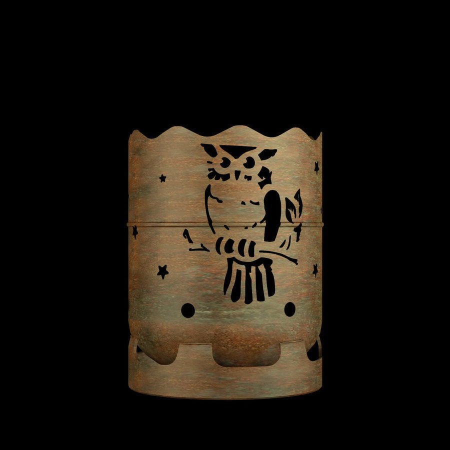 Feuertonne Eule