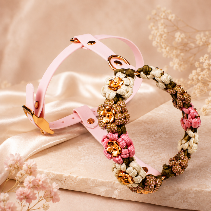 Hundegeschirr Blumen Tierluxe, Paracord, Biothane