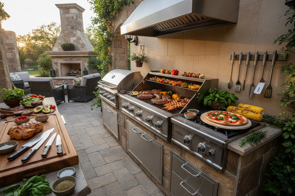Grillen und Kochen
