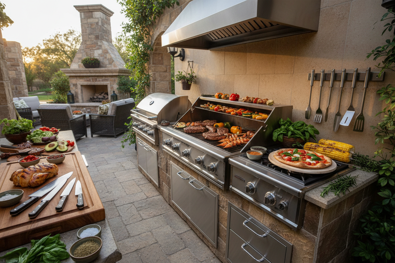 Grillen und Kochen
