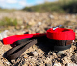 Premium Hundeleine UM'S ECK aus BioThane®/POP - Band - mit Edelstahlkomponenten - 1,5 m