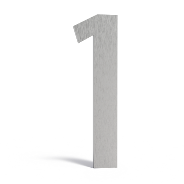 Hausnummer Edelstahl 1