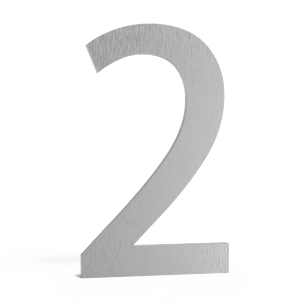 Hausnummer Edelstahl 2