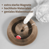 KATZEN GLÜCK Kratztunnel -  Flexibel, Katzenspielzeug, Krallenpflege, Beschäftigung