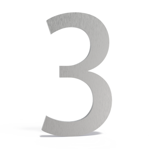 Hausnummer Edelstahl 3
