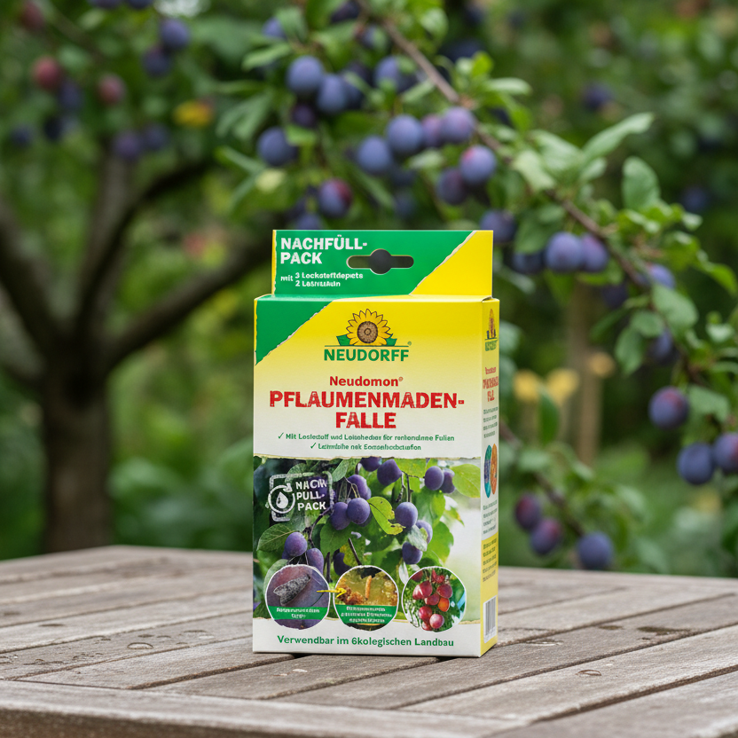 Neudorff Neudomon Pflaumenmaden ­Falle Nachfüllpack 2 Leimtafeln
