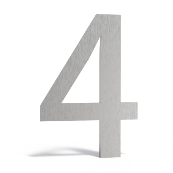 Hausnummer Edelstahl 4