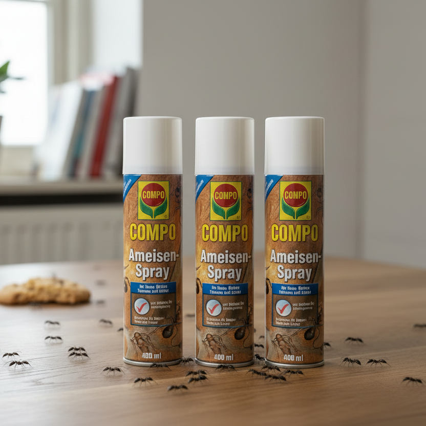 COMPO Ameisen-Spray für Haus Balkon terasse Keller  3 x 400 ml