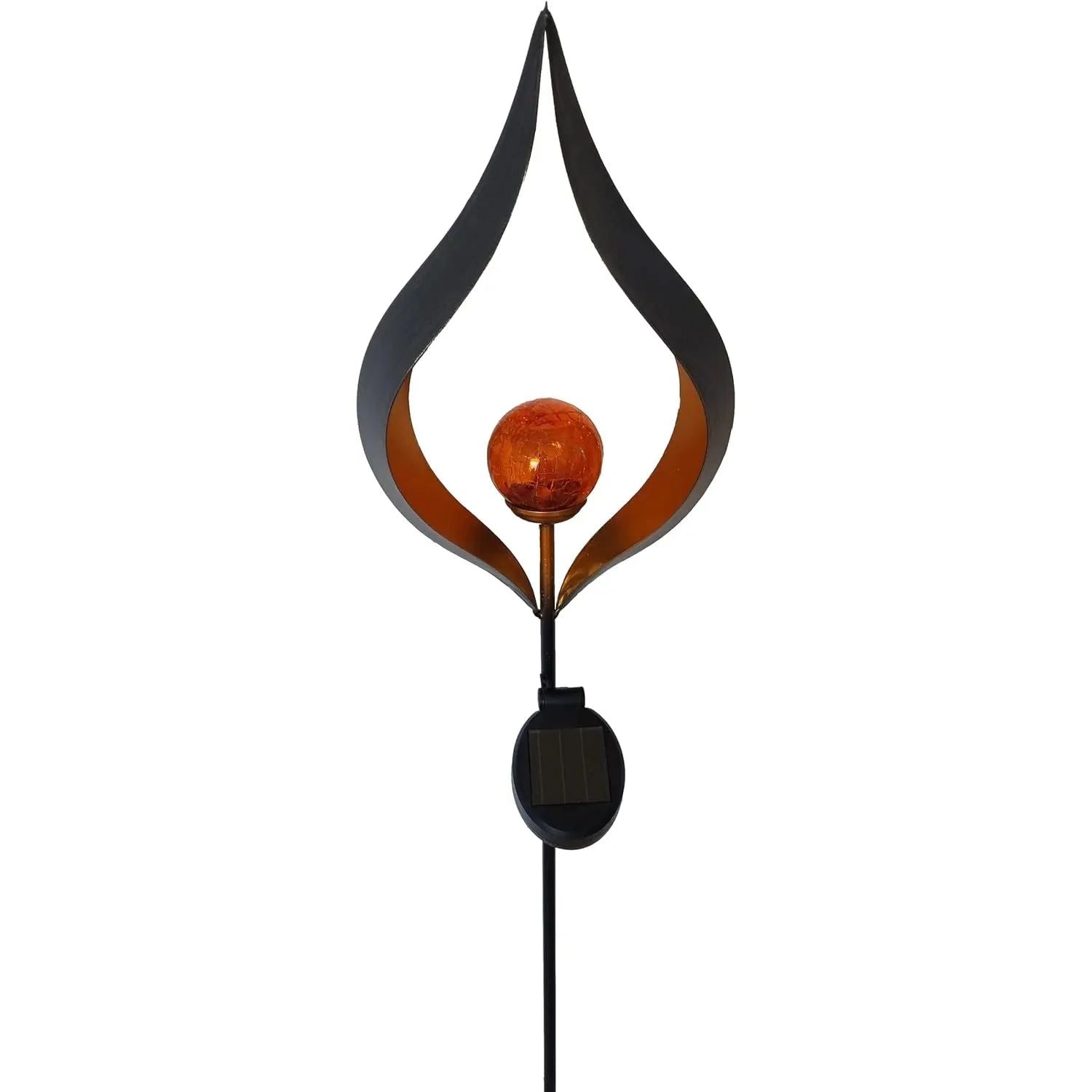 Solarleuchte SKY Flamme 90 cm - Solar Gartenleuchte schwarz Metall