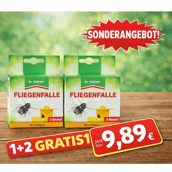 Dr. Stähler Fliegenfalle für den Außenbereich plus 2 Nachfüller