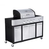 Allgrill Major Gasgrill 4 Brenner & Seitenkocher inkl. Seitentischen - 15,5 kW