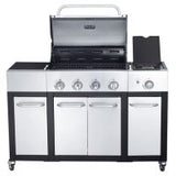 Allgrill Major Gasgrill 4 Brenner & Seitenkocher inkl. Seitentischen - 15,5 kW