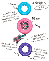 Riolino Robuster Hundespielzeug-Kauring für starke Kauer Velvet