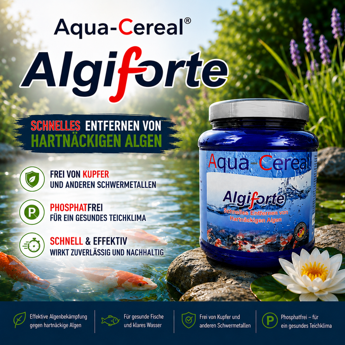 Fadenalgen bekämpfen  mit Algiforte von Aqua-Cereal
