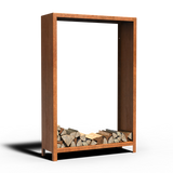 Cortenstahl Holzlager LOGG 1200 x 400 x 1800 mm