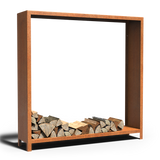 Cortenstahl Holzlager LOGG 1800 x 400 x 1800 mm