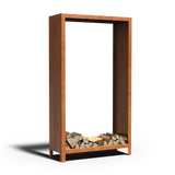 Cortenstahl Holzlager LOGG 1000 x 400 x 1800 mm