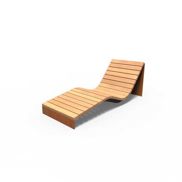 BORG Loungesessel Cortenstahl 1850 x 750 x 1000 mm