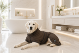 Hundebademantel & Schlafmantel Bambusfrottee (2-in-1) „Truffle Brown“