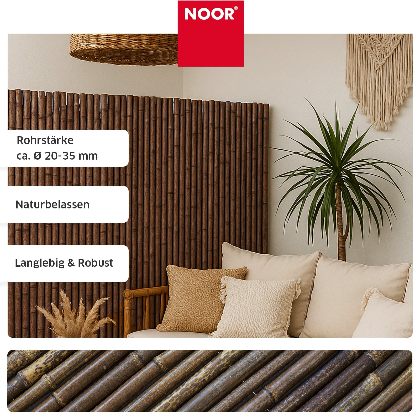 Bambusmatte Black Edition - Verschiedene Größen