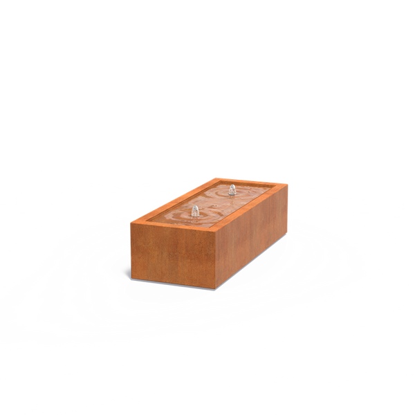 Cortenstahl Wasser elementen Wassertische standard 1500 x 600 x 400 mm