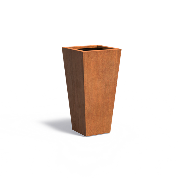 Cortenstahl Pflanzkübel TAP 50x50x100 cm - Inkl. Füße & Entwässerung, 5 Jahre Garantie