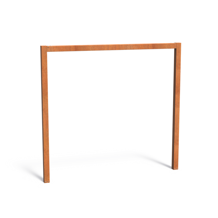 Cortenstahl Pergolen Pergola U-förmig 2700 x 100 x 2500 mm
