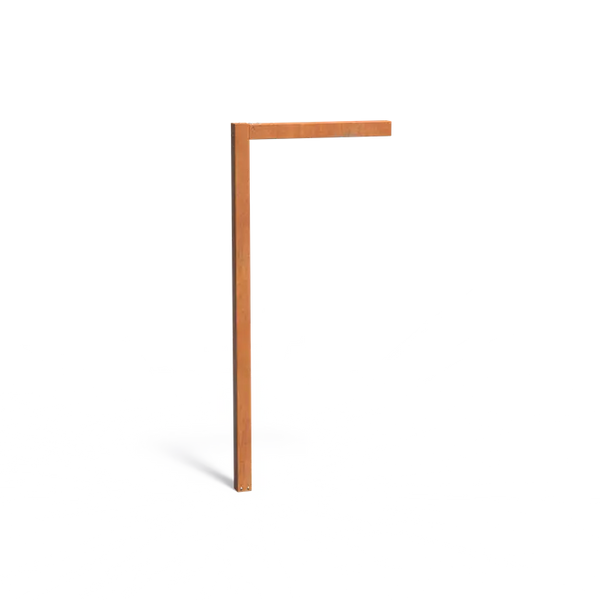 Cortenstahl Pergola L-förmig 110x10x250 cm - Witterungsbeständig, 5 Jahre Garantie