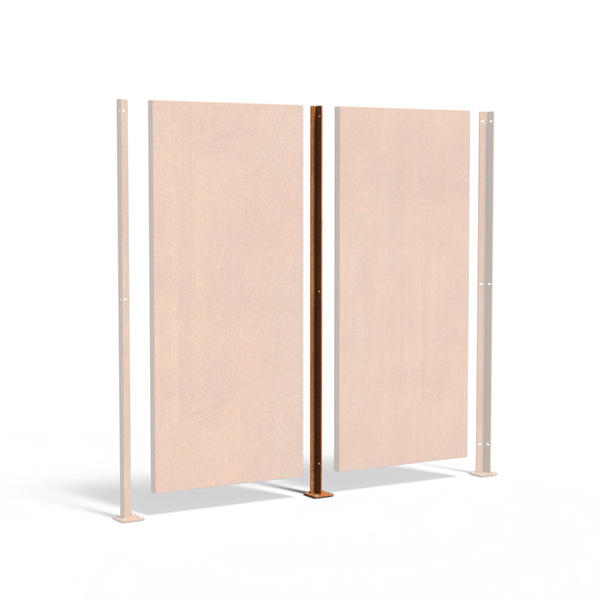 Cortenstahl T-Halterungen für Sichtschutzwände – Verbindungspfosten Garten Paneele