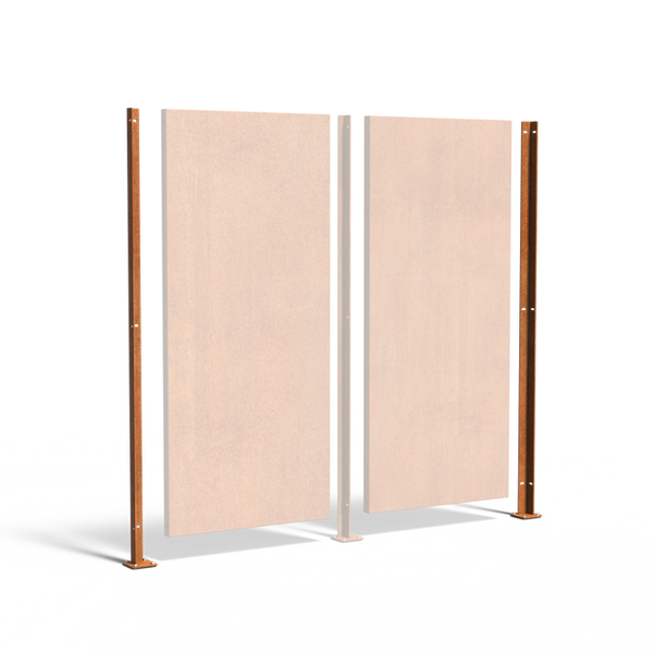 Cortenstahl Eck-Halterungen für Sichtschutzwände – Rostoptik Garten Paneele